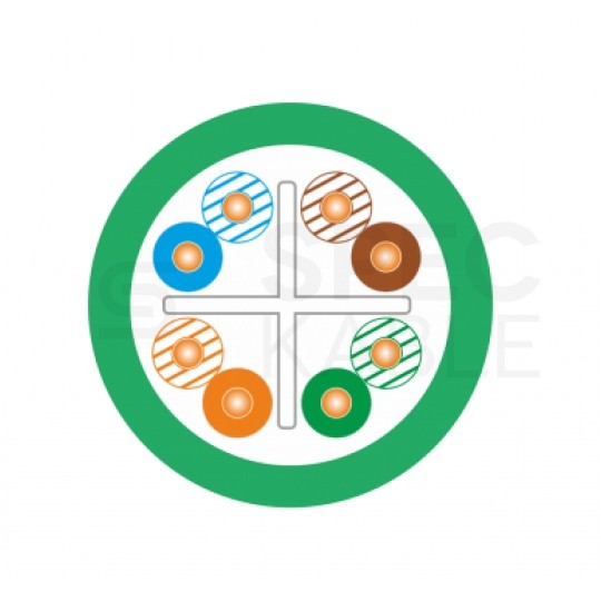 Patchcord UTP kat.6 kabel sieciowy LAN 2x RJ45 linka zielony 2m Alantec