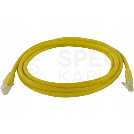 Patchcord UTP kat.6 kabel sieciowy LAN 2x RJ45 linka żółty 1,5m VALUE