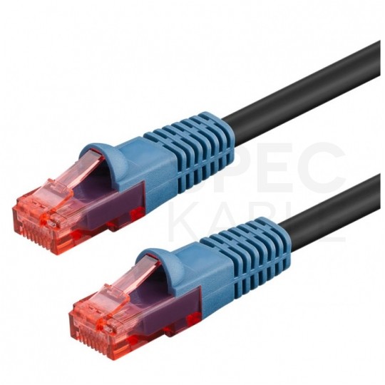 Patchcord zewnętrzny drut UTP kat.6 podwójna powłoka PVC+PE czarny 40m Goobay
