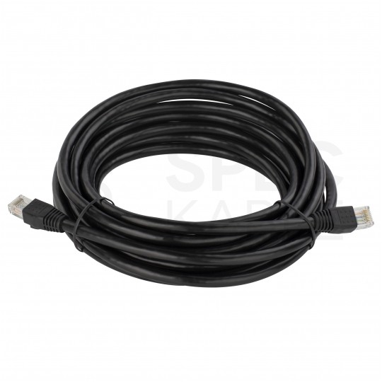 Patchcord zewnętrzny UTP kat.6 podwójna powłoka PVC+PE linka czarny 5m NEKU