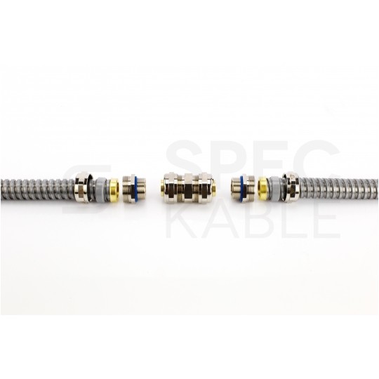 Peszel ochronny metalowy Anaconda Multiflex roz.20 bezhalogenowy samogasnący rura karbowana elastyczna FCCN 1250N UV IP40 metaliczny 30m