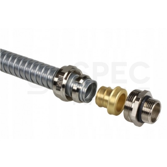 Peszel ochronny metalowy Anaconda Multiflex roz.25 bezhalogenowy samogasnący rura karbowana elastyczna FCCN 1250N UV IP40 metaliczny 50m