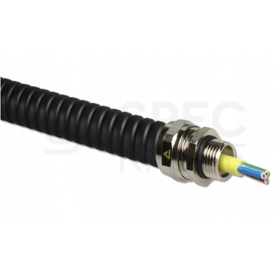 Peszel ochronny metalowy Anaconda Multitite roz.25 rura karbowana elastyczna FCC w powłoce PVC 1250N UV IP67 czarny 25m