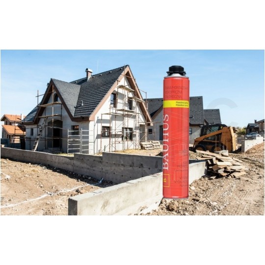 Piana montażowo-uszczelniająca, pianka niskoprężna pistoletowa 750ml BAUHUS