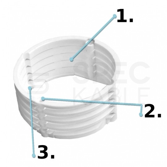 Pierścień dystansowy 30mm (5x 6mm) do puszki podtynkowej fi:60mm SIMET