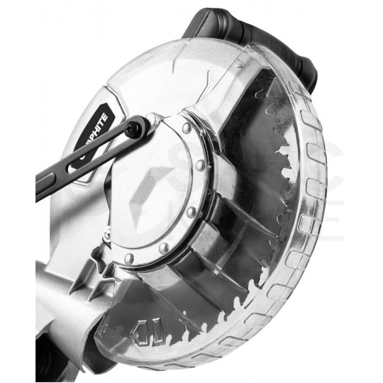 Piła, pilarka ukosowa akumulatorowa 18V z funkcją posuwu, tarcza 210x30mm w zestawie z akcesoriami bez akumulatora ENERGY+ GRAPHITE 58GE121