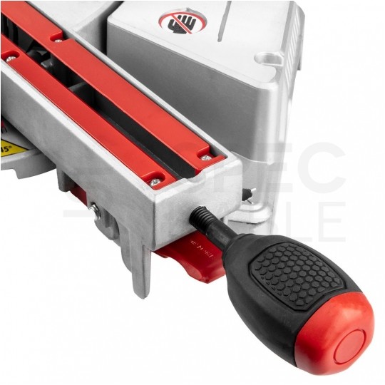 Piła, pilarka ukosowa sieciowa 230V 1400W z funkcją posuwu, tarcza 185x16mm w zestawie z akcesoriami GRAPHITE 59G800