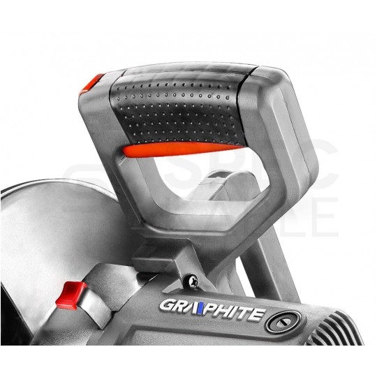 Piła, pilarka ukosowa sieciowa 230V 1800W z funkcją posuwu, tarcza 254x30mm w zestawie z akcesoriami GRAPHITE 59G812