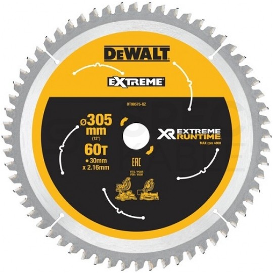 PIŁA SPIEKOWA 305*30MM/60T CIĘCIE POPRZECZNE DEWALT