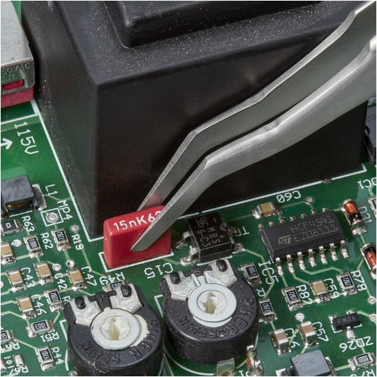 Pinceta precyzyjna do komponentów SMD 120mm zagięta KNIPEX 92 01 02