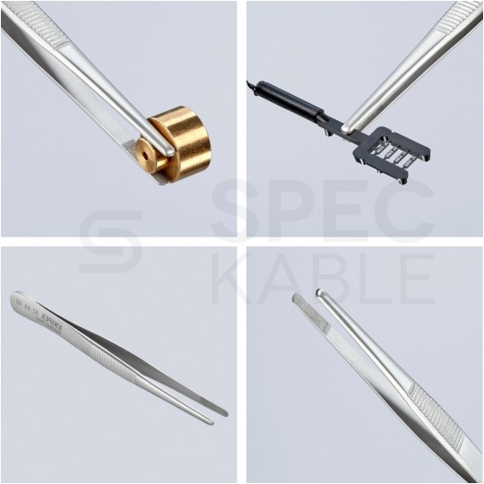 Pinceta precyzyjna uniwersalna 120mm prosta KNIPEX 92 64 43