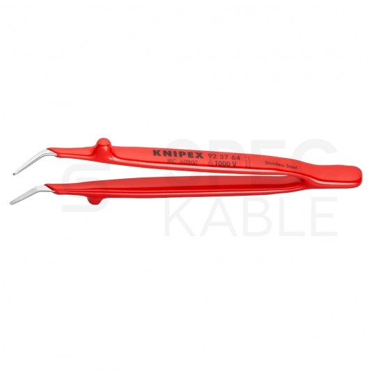 Pinceta precyzyjna uniwersalna 148mm zagięta izolowana VDE 1kV dla elektryka KNIPEX 92 37 64