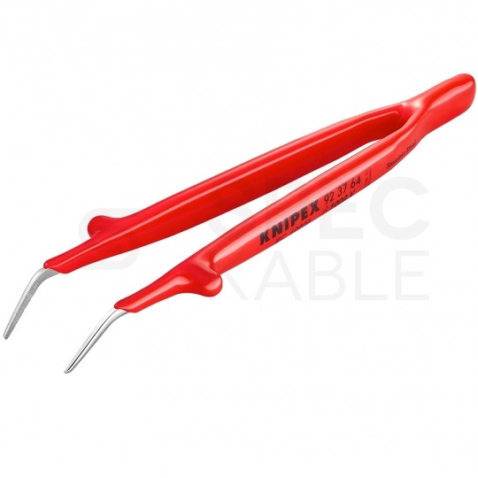 Pinceta precyzyjna uniwersalna 148mm zagięta izolowana VDE 1kV dla elektryka KNIPEX 92 37 64