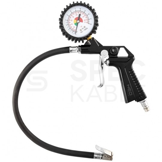 Pistolet do pompowania kół z manometrem 0-12 bar 63mm 14-714 NEO
