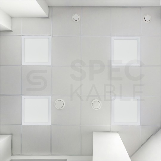 Plafon kwadratowy podtynkowy LED 24W 2000lm 4000K barwa NW biała neutralna biały BOWI