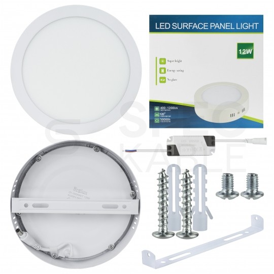 Plafon okrągły natynkowy LED 12W 850lm 4000K barwa NW biała neutralna biały BOWI