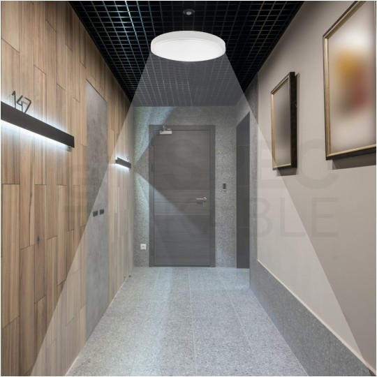 Plafon okrągły natynkowy LED 18W 1800lm 4000K IP44 biały barwa NW biała neutralna z mikrofalowym czujnikiem ruchu biały V-TAC VT-8618S-W-RD