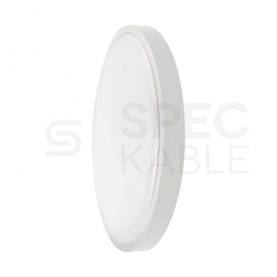 Plafon okrągły natynkowy LED 24W 2400lm 4000K IP44 biały barwa NW biała neutralna z mikrofalowym czujnikiem ruchu biały V-TAC VT-8624S-W-RD