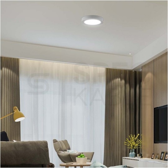 Plafon okrągły natynkowy LED 6W 660lm 6500K IP20 biały barwa CW biała zimna V-TAC VT-60006-RD