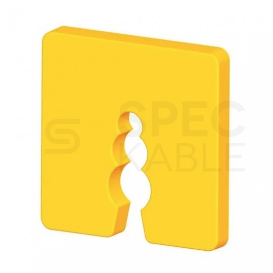 Podkładki dystansowe DW-05 do wyrównania nierówności 50x50x4mm żółte KLIMAS 50szt