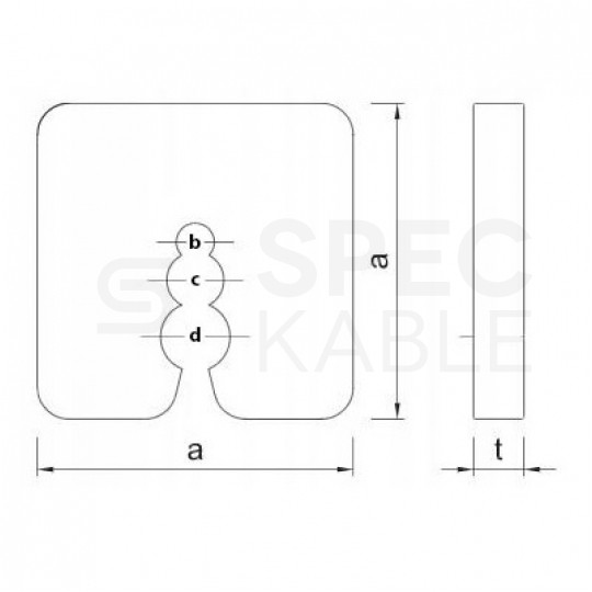 Podkładki dystansowe DW-15 do wyrównania nierówności 50x50x15mm białe KLIMAS 50szt