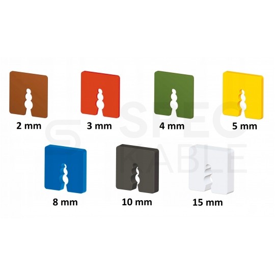 Podkładki dystansowe DW-15 do wyrównania nierówności 50x50x15mm białe KLIMAS 50szt