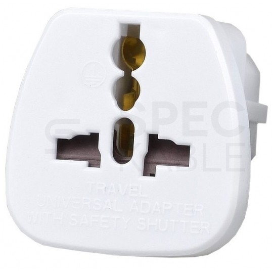 Podróżny adapter zasilania wtyk Uni-Schuko [2P+Z] POLSKI / gniazdo uniwersalne UK