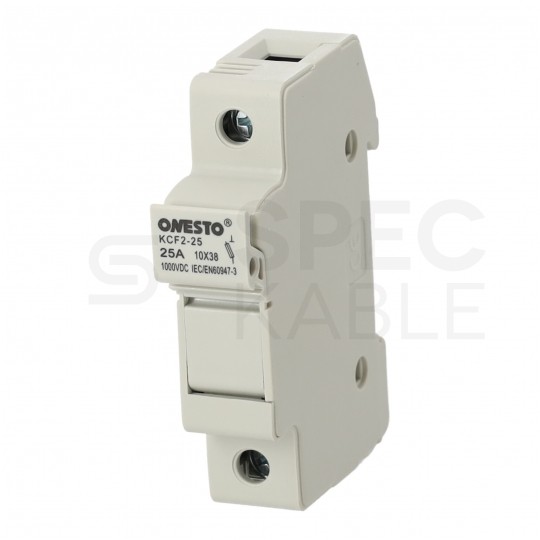 Podstawa bezpiecznikowa 25A 1-biegunowa 1P (1000V DC) 1-modułowa na wkładki 10x38mm ONESTO