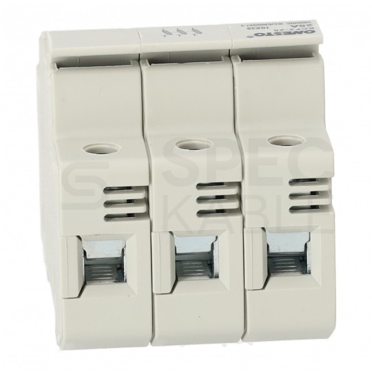 Podstawa bezpiecznikowa 25A 3-biegunowa 3P (1000V DC) 3-modułowa na wkładki 10x38mm ONESTO