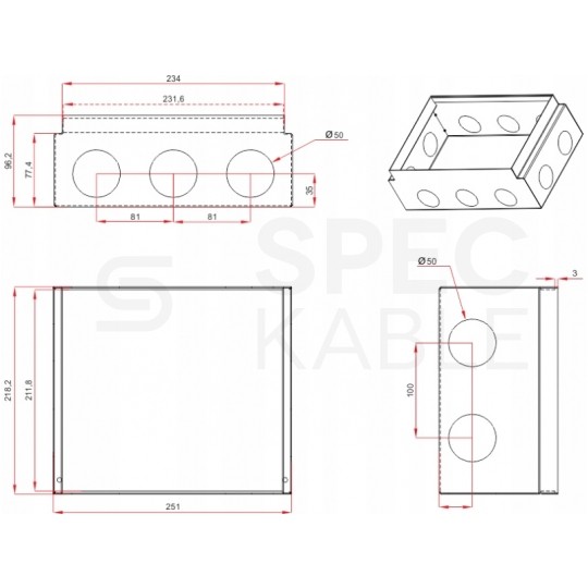 Podstawa puszki podłogowej PP005 Alantec do wylewki betonowej