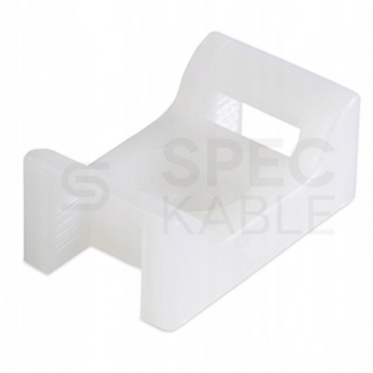 Podstawki montażowe przykręcane 18x13mm białe Elcan 20szt. do opasek zaciskowych