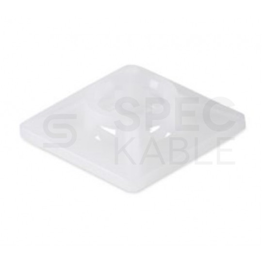 Podstawki montażowe samoprzylepne MOPS 19x19mm białe 20szt. do opasek zaciskowych ELCAN