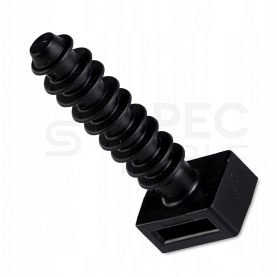 Podstawki montażowe wciskane 8x38mm czarne Elcan 20szt. do opasek zaciskowych