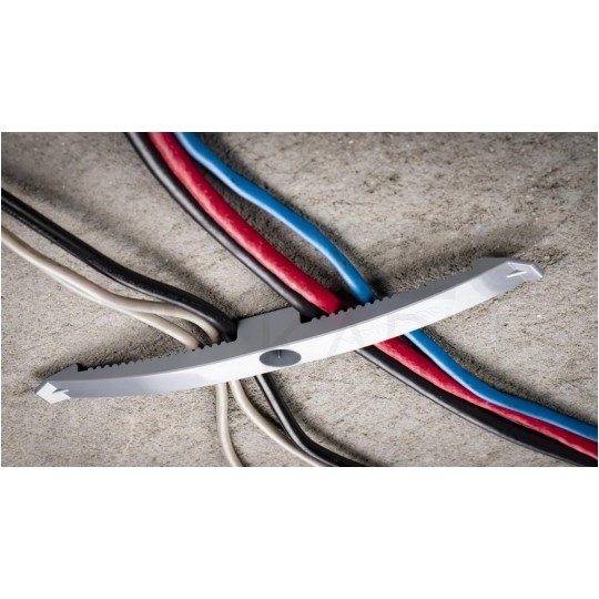 Podwójny uchwyt, pałąk kablowy 234x76mm wzmocniony PA 20 sztuk szary RAWLPLUG