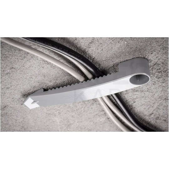 Pojedynczy uchwyt, pałąk kablowy 127x76mm wzmocniony PA 40 sztuk szary RAWLPLUG