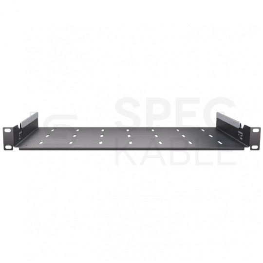 Półka regulowana do szafy RACK 19" 1U 250mm czarna