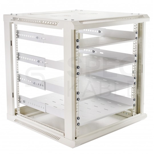 Półka regulowana do szafy RACK 19" 1U 250mm szara