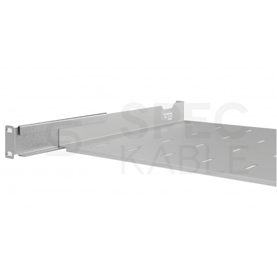 Półka regulowana do szafy RACK 19" 1U 350mm szara