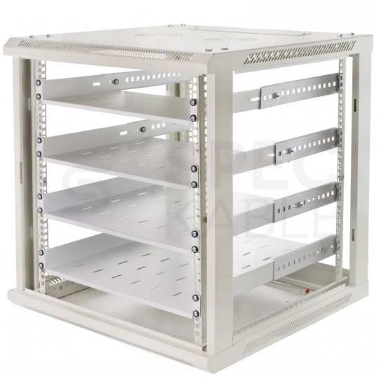 Półka regulowana do szafy RACK 19" 1U 350mm szara