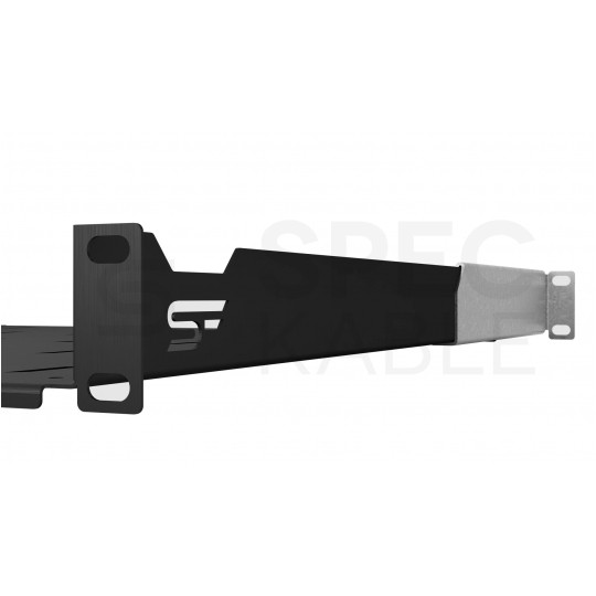 Półka regulowana do szafy RACK 19" 1U 450mm czarna