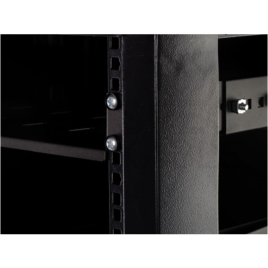 Półka regulowana do szafy RACK 19" 1U 450mm czarna