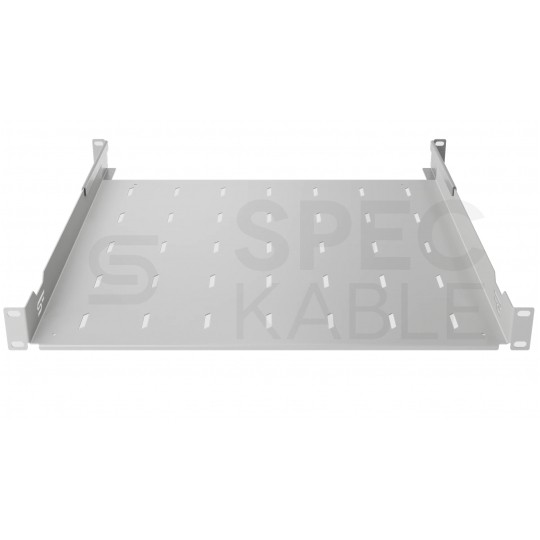 Półka regulowana do szafy RACK 19" 1U 450mm szara