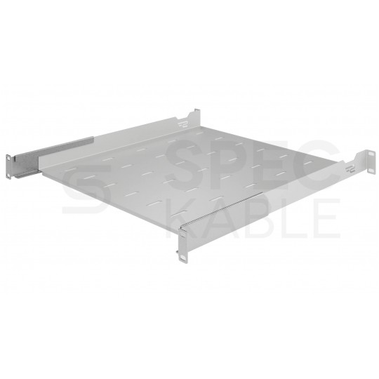Półka regulowana do szafy RACK 19" 1U 450mm szara
