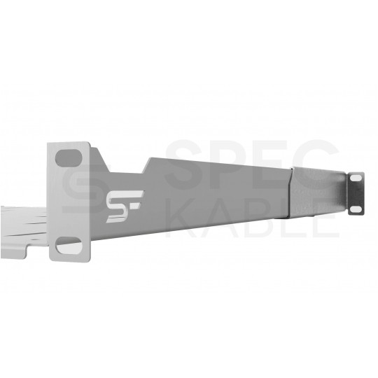 Półka regulowana do szafy RACK 19" 1U 450mm szara
