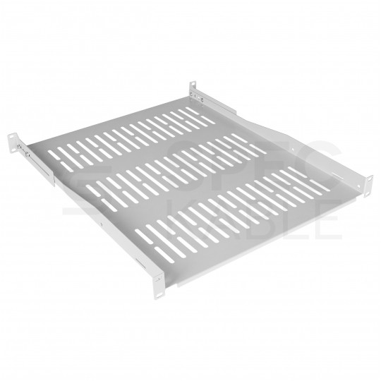 Półka regulowana do szafy RACK 19" 1U 550mm (650mm) szara NEKU