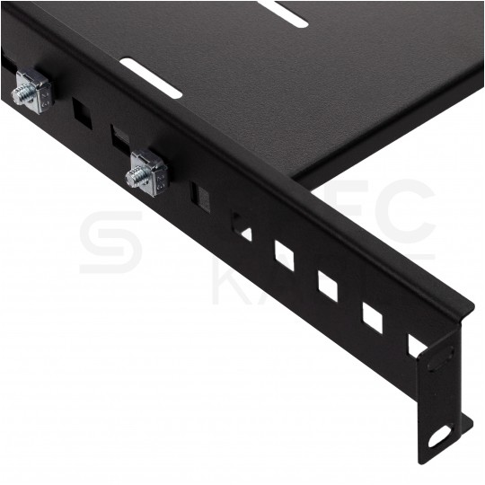 Półka regulowana do szafy RACK 19" 1U 550mm czarna
