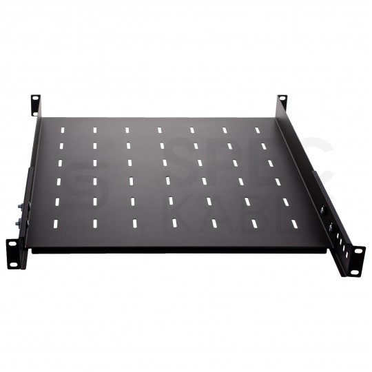 Półka regulowana do szafy RACK 19" 1U 550mm czarna
