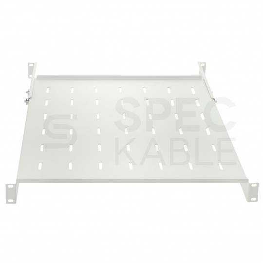 Półka regulowana do szafy RACK 19" 1U 550mm szara