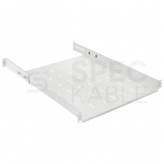 Półka regulowana do szafy RACK 19" 1U 550mm szara