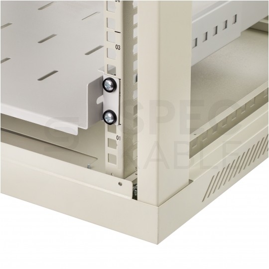 Półka regulowana do szafy RACK 19" 1U 550mm szara